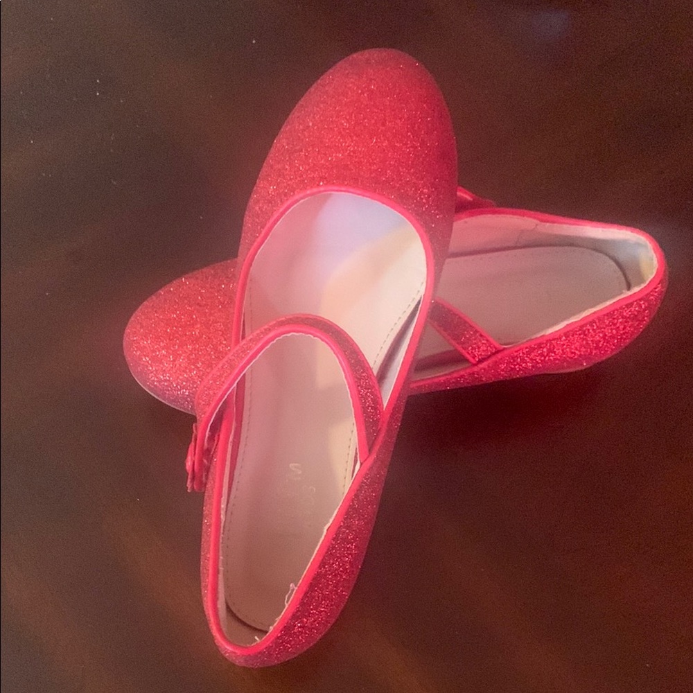 Glittery Red Kids Shoes